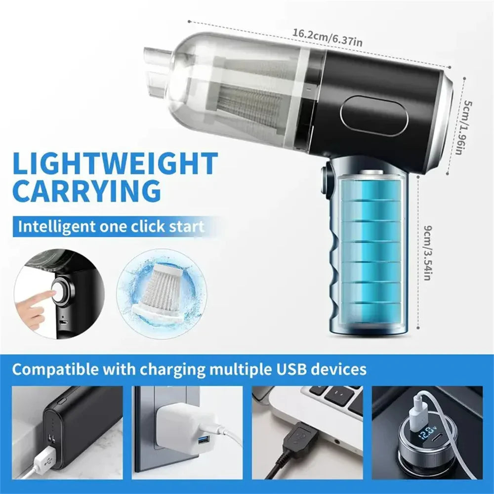 PowerVac™ 3-in-1 Cordless Car Vacuum